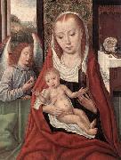 Master of the Saint Ursula Legend Virgin and Child with an Angel oil painting artist